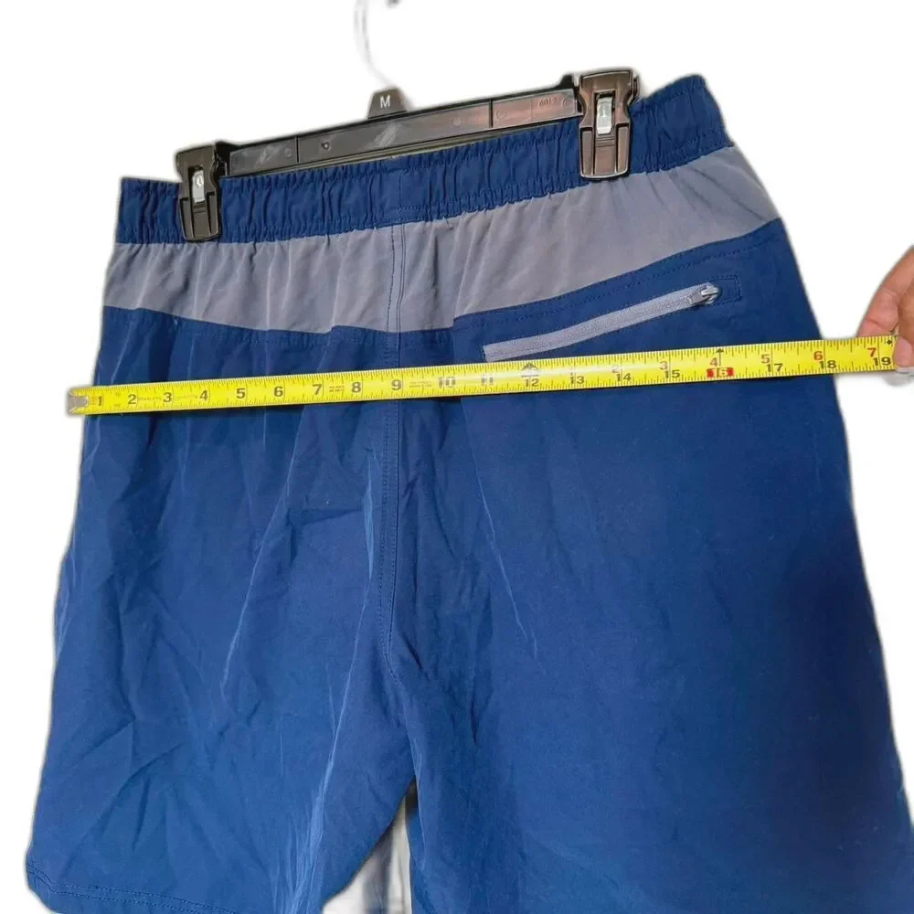 Speedo Men's Navy and Blue Swim Shorts M